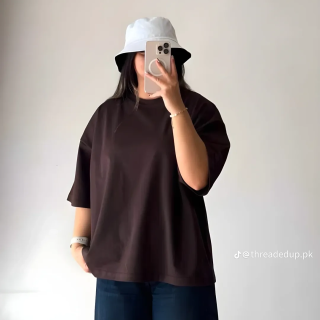 Oversized Dark Brown T-Shirt