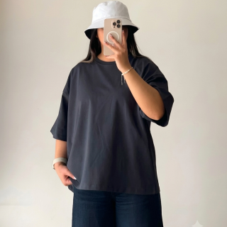 Oversized Charcoal Gray T-Shirt